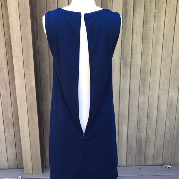 ModCloth Blue Midi Shift Dress Yellow Daisy Medium - Picture 5 of 9